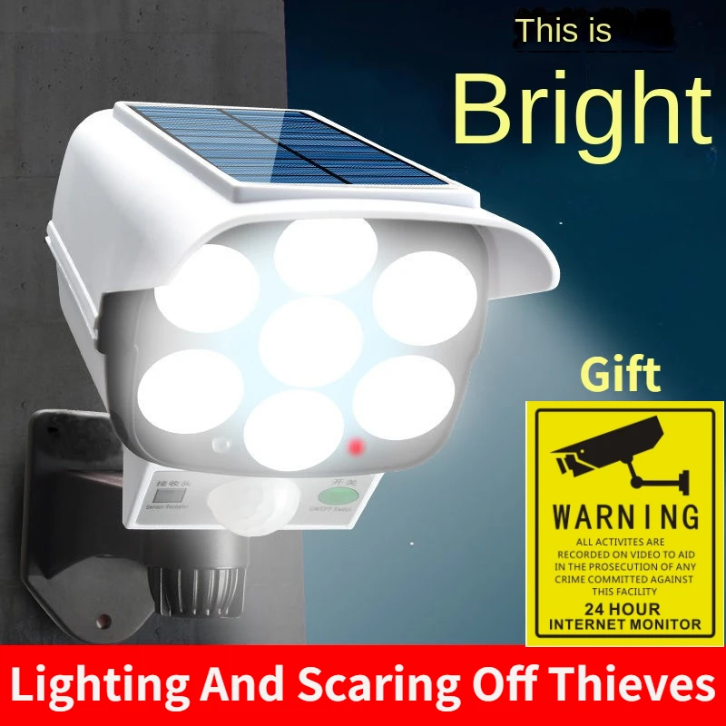 Garden Camera - Lampu LED 77 nirkabel luar ruangan,