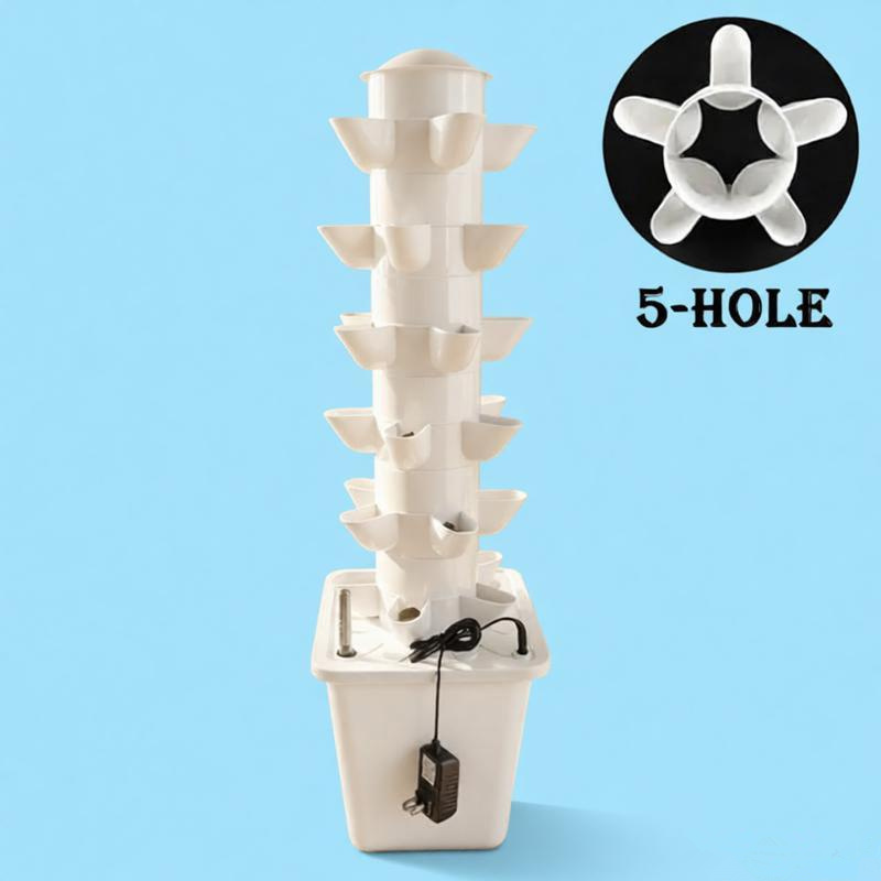 Hydroponic Tower - Paket Sistem Pertumbuhan Hidroponik, 6 Lapisan