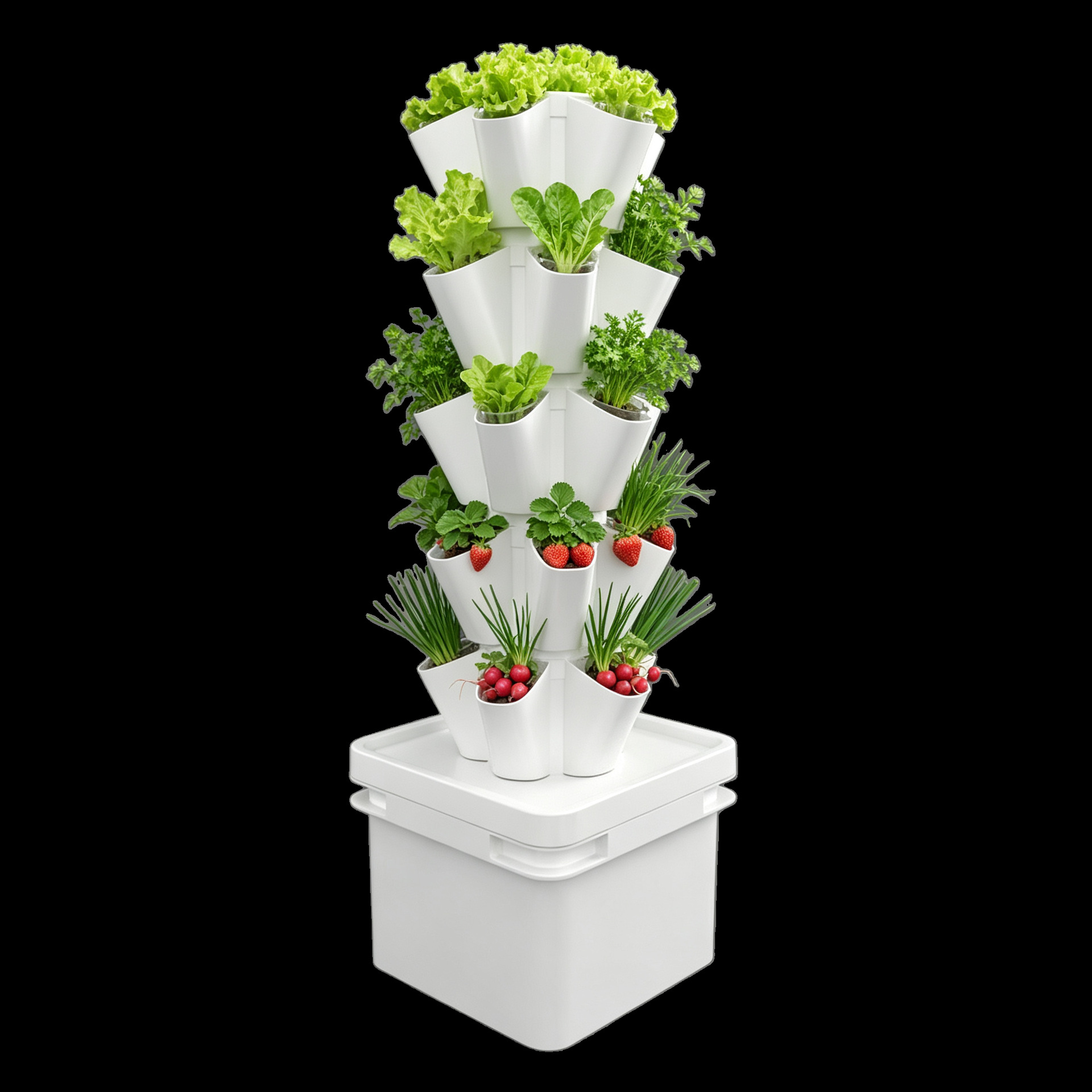 Hydroponic Tower - Peralatan Budidaya Tanaman Hidroponik Vertikal 8L