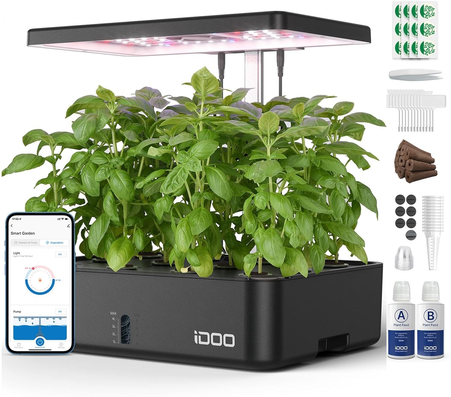 Indoor Garden Kit - Sistem Penanaman Hidroponik WiFi 12 Pod,