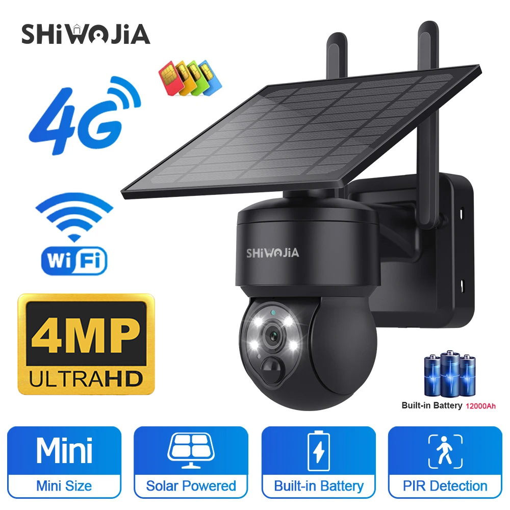 SHIWOJIA kamera surya PTZ nirk - Garden Camera ulasan dan harga