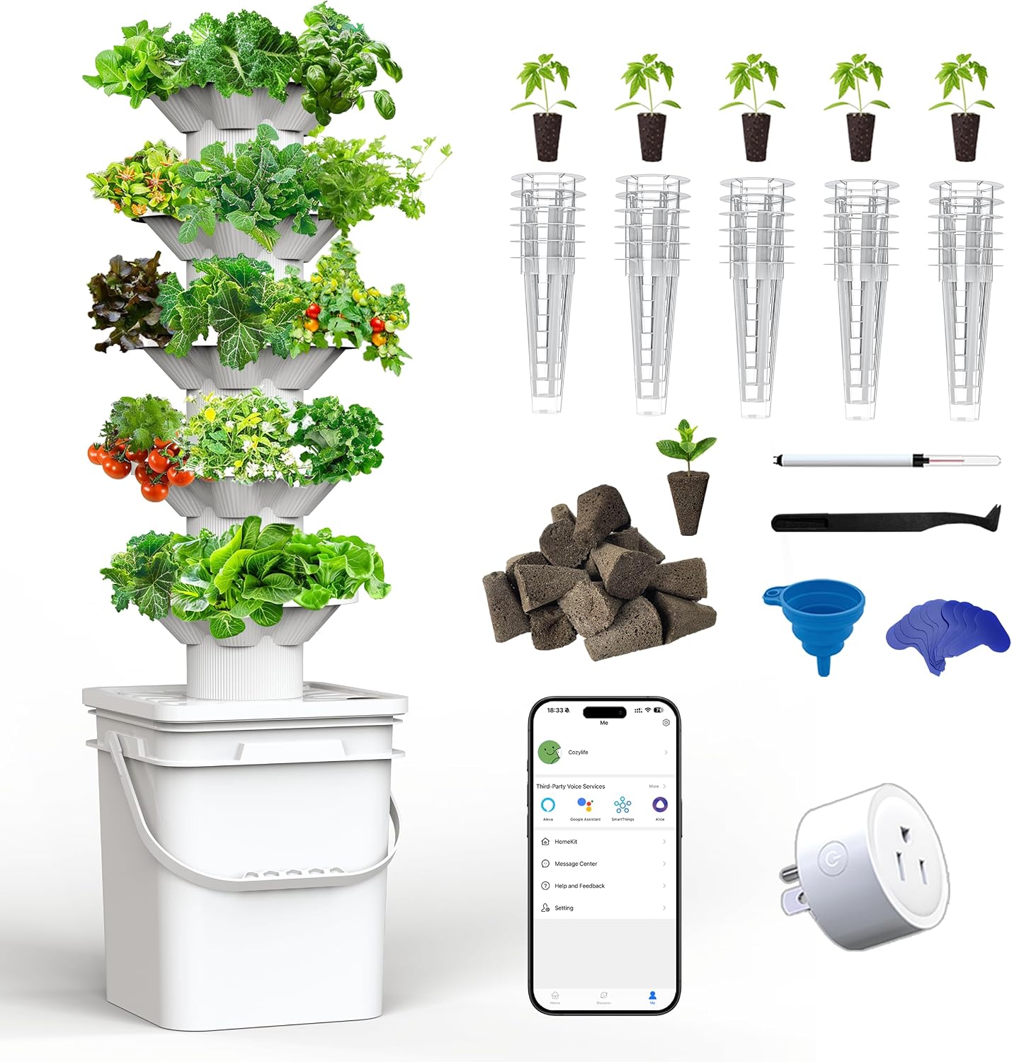 Kit Sistem Penanaman Hidroponi - Hydroponic Tower ulasan dan harga