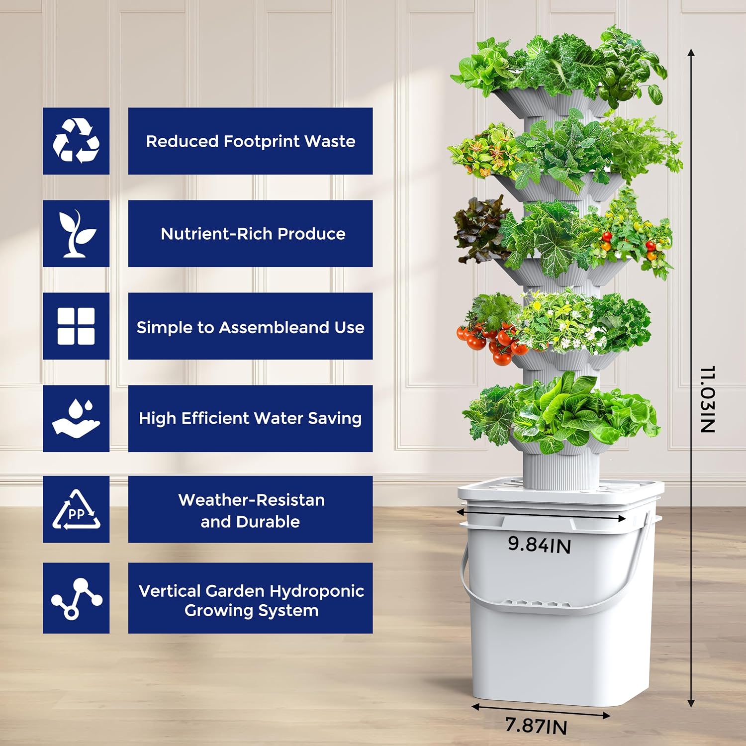Kit Sistem Penanaman Hidroponi - Hydroponic Tower ulasan dan harga