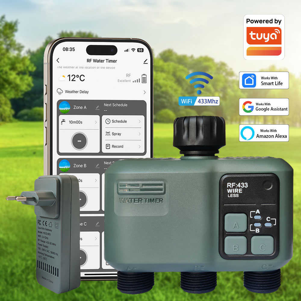 Tuya Wifi+RF433 Timer Air 3-ou - Smart Garden Kit ulasan dan harga