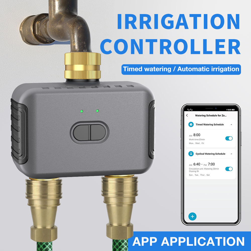 Tuya 2 Zona Pengatur Waktu Pen - Automatic Watering ulasan dan harga
